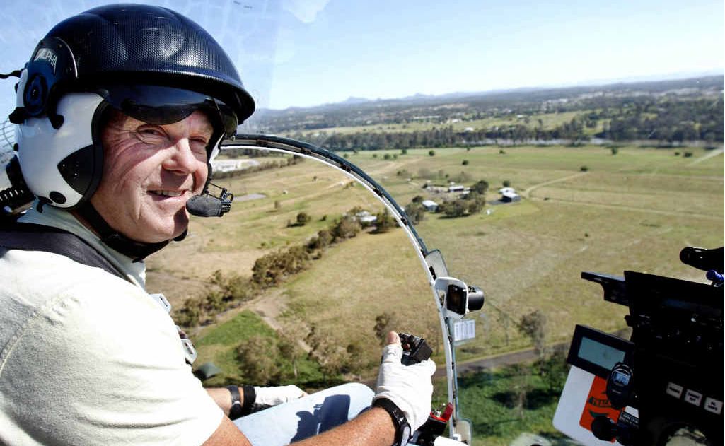 A helicopter from Biosecurity Queensland uses world-first remote sensing technology to detect fire ants. Photo: Contributed A helicopter from Biosecurity Queensland uses world-first remote sensing technology to detect fire ants. Photo: Contributed